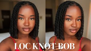 How To: Loc Knot Bob | Double Strand Retwist Style | In Depth Tutorial | #KUWC