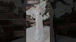 Andělka Magdalena Marie 50 cm Strážkyně rovnováhy a světla s černým pruhovaným achátem - Powertex