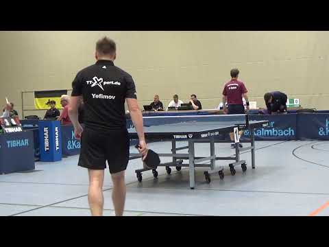 Yefimov Passau vs Gainza Lampertheim 2 20230827 Table Tennis Pokal Achtelfinale Hilpoltstein Stativ