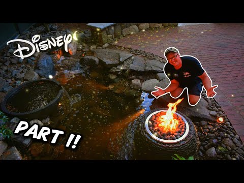 DISNEY INSPIRED BACKYARD! (Magical water feature install!)
