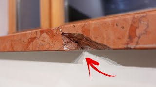 Restoration of a window sill from a stone DIY | How to repair damage to the stone?
