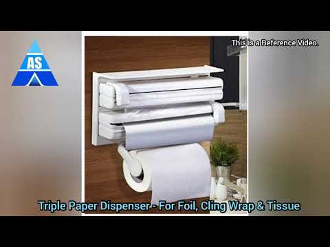 Triple Paper Dispenser - For Cling Wrap, Aluminum Foil & Tissue - www.arhamsmart.com