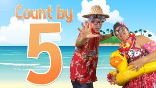 Count by 5's | Grandma and Grandpa at the Beach | Jack Hartmann