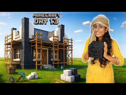 Minecraft Day 13 - Started Building My Modern Dream House 🏡!
