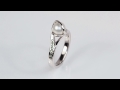 video - Artistic Diamond Orbit Engagement Ring with Pearl