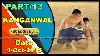 (13) Kanganwal (Sangrur) Kabaddi Tournament 1 Oct 2015