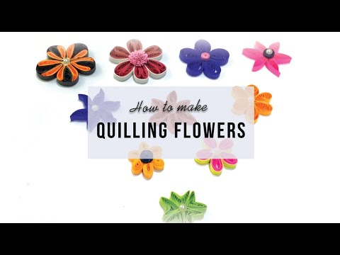 Quilling Flowers | How to make Quilled Flowers | Basic Paper Quilling Flowers for Beginners