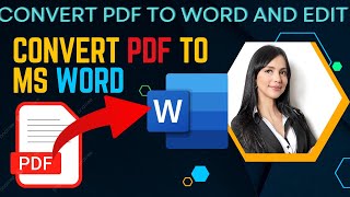 How to Convert PDF to MS Word and Edit for free || Convert PDF to Word