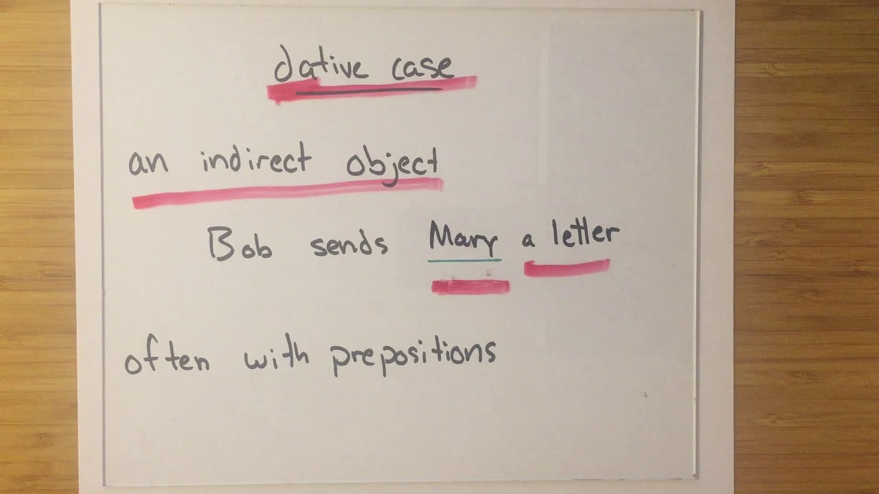 Topics - Linguistics: The Dative Case