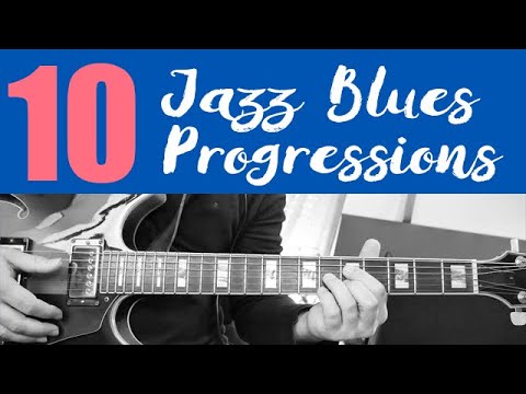 10 Variations Of The Jazz Blues Progression (Bb7) - Guitar Comping Exercises With Chord Shapes