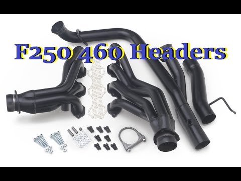 97 F250 460 Headers install overview nice rumble