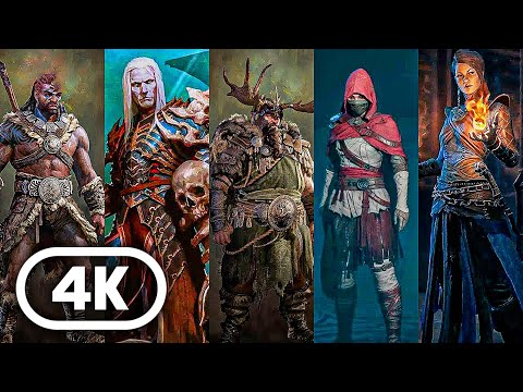 Diablo 4 All Classes Trailers (2023) 4K