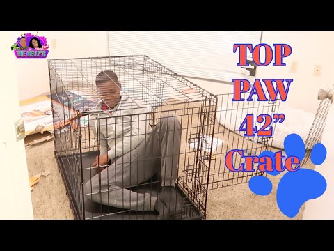 Top Paw Double Door Folding Crate