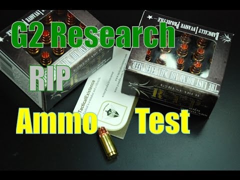 G2 Research R I P  9mm Ammo Test