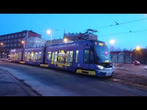 1. tramvaja maršruts, Imanta - Jugla. No 2018. gada 3. marta gar Centrāltirgu