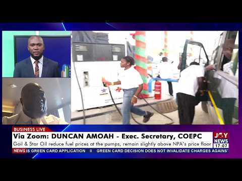 Goil & Star Oil reduce fuel prices at the pumps, remain slightly above NPA's price floor