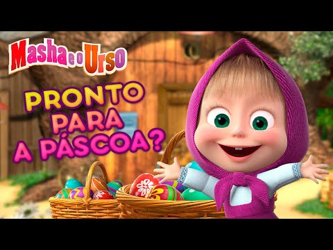 Capa de Masha e o Urso 👱‍♀️🐻 Pronto para a Páscoa? 🐇🐰🥚  Coleção de desenhos animados