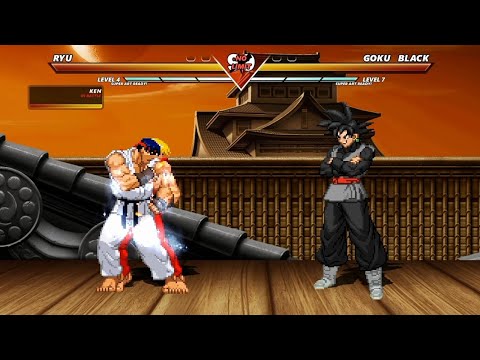 ICE POWER RYU & FIRE POWER KEN vs GOKU BLACK - High Level Awesome Fight!
