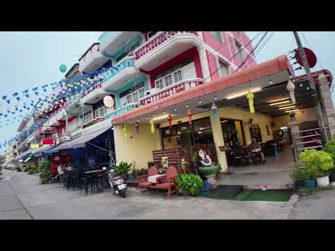 4K Cha Am Beach  Phetchaburi Thailand day walk, lady bars and massage. near Hua In