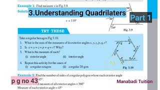 8th class maths| Chapter 3|💁‍♀️Understanding Quadrilaterals| 🙋‍♀️Try these |p g no 43|
