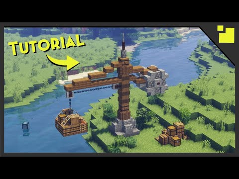How To Build a Small Crane in Minecraft!! [Tutorial 2021]