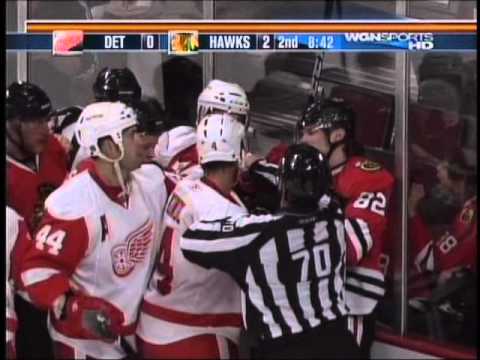 NHL Hockey Fight - Redwings @ Blackhawks - 9/25/2010