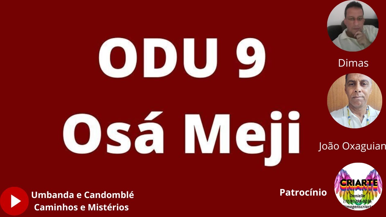 Estudos sobre os Odus número 9 Osá Meji