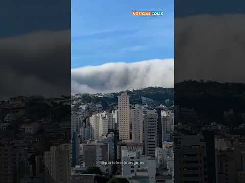 😱 Imagens mostram impressionante “cachoeira de nuvens” em Belo Horizonte.
