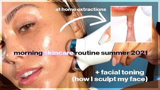 summer morning skincare routine 2021: at home extractions + facial toning | Roxette Arisa