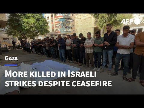 Palestinians mourn relatives killed in Israeli strikes on Gaza | AFP