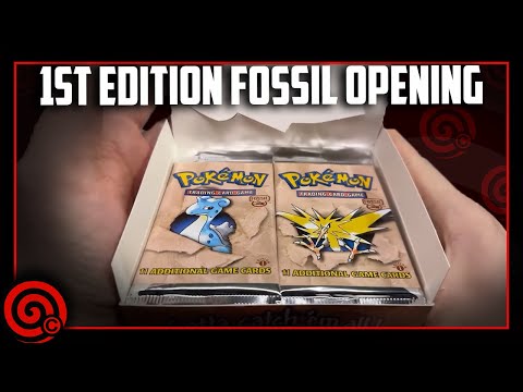 Opening All 12 Heavy Packs from a 1st Edition Fossil Box