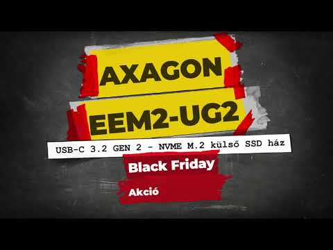 Dėklas SSD diskui Axagon USB-C 3.2 M.2 NVMe video