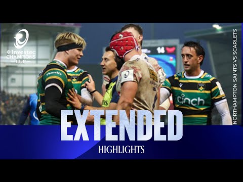 Non-stop entertainment 🍿| Northampton Saints v Scarlets| Investec Champions Cup Extended Highlights