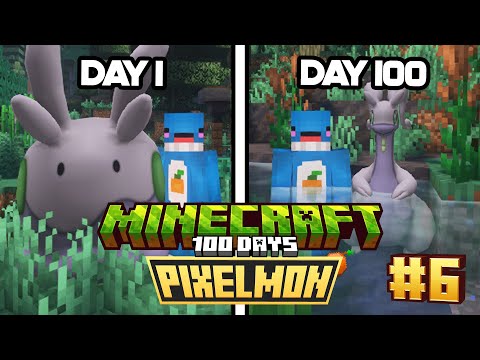 MINECRAFT PIXELMON 100 วัน | รับบทเป็นอาหวังสร้างทีมโปเกม่อนสุดสวยและน่ารัก EP.6