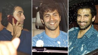 Ranbir Kapoor, Varun Dhawan And Aditya Roy Kapoor SPOTTED At Karan Johar's House