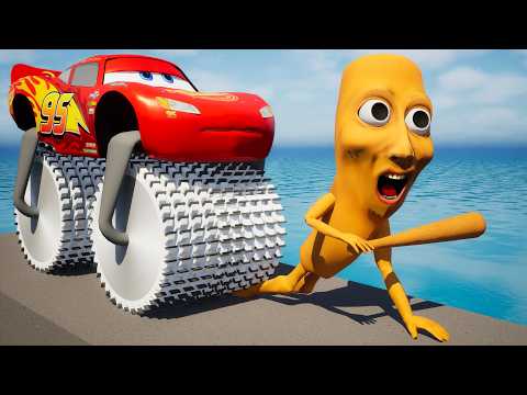 Epic Escape From Tung Tung Sahur Amazing Maze from Lightning Mcqueen with Monster Saw Wheels #37