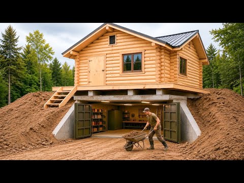 Man Builds an Underground Survival Bunker No One Will Ever Find | Start to Finish by @Wolf Pup Fab