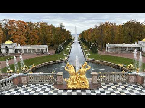 The Grand Peterhof Palace: The long stretch canal, the pier and the sea view area.