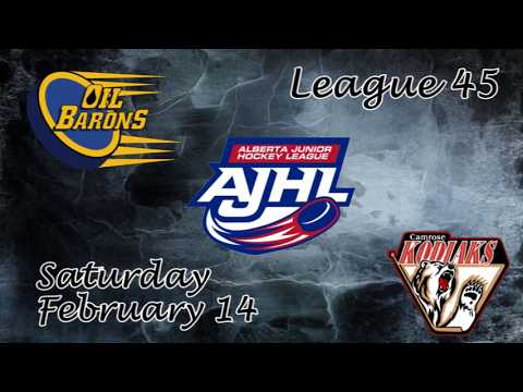 Kodiaks Hilites Gm 45 Fort McMurray Oil Barons @ Camrose Kodiaks February 14, 2026