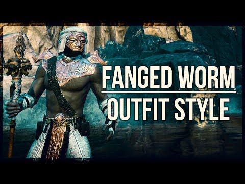 ESO Fanged Worm Outfit Style - Showcase of the Fanged Worm Outfit in The Elder Scrolls Online