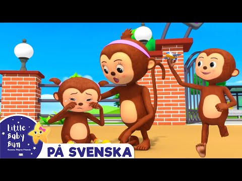 Fem söta apor! | Little Baby Bum - Svenska | Svenska tecknade serier för barn | Barnvisor