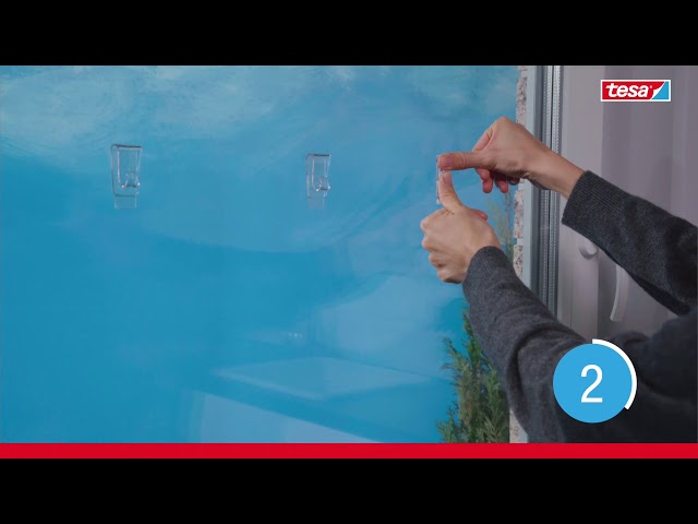 Vidéo teaser pour tesa® Klebehaken für transparente Oberflächen und Glas (1kg)