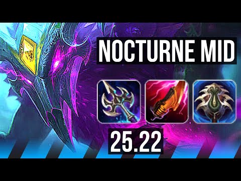 NOCTURNE vs SYLAS (MID) | 7 solo kills, 14/2/5, 37k DMG, Legendary, 500+ games | KR Master | 25.22