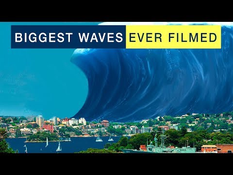 BIGGEST WAVES EVER FILMED (TSUNAMI, STORM, SURF, TYPHOON)