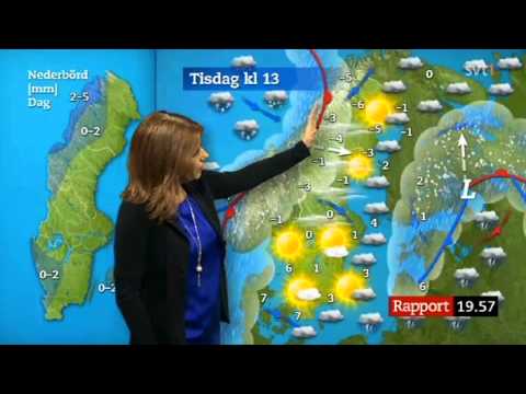 Åsa Rasmussen andfådd och flåsar efter ha sprungit in i sändning - Vädret SVT