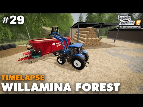 Willamina Forest Timelapse #29 Making Hay & Mixing TMR, Farming Simulator 19 Seasons