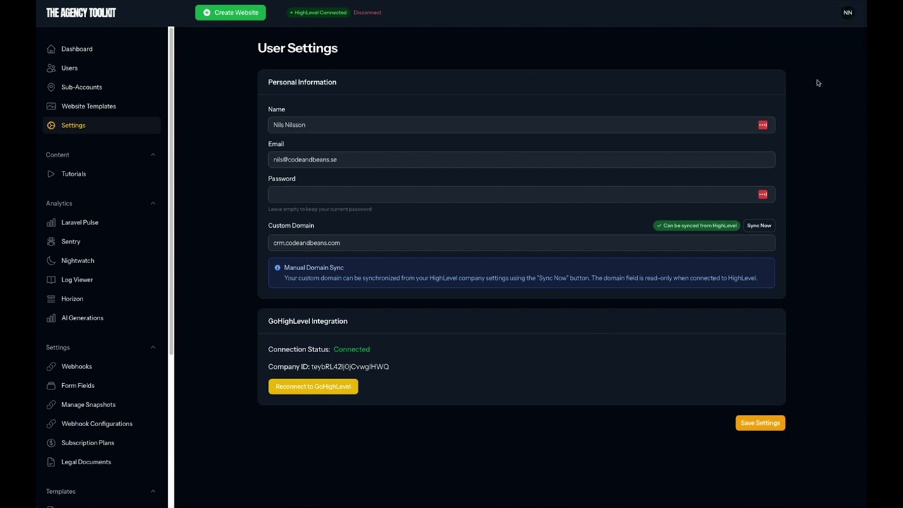 Use Your Custom Whitelabel Domain