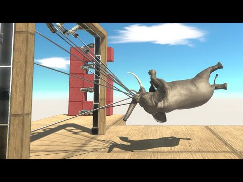 Can Animals Defeat Dinosaurs in Harpoon Doors Challenge - Animal Revolt Battle Simulator