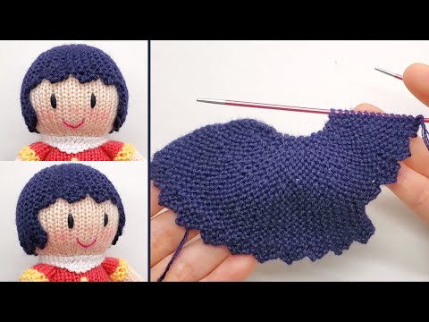 [Knitting Doll] Free Pattern Tutorial | Knit Hair for Dainty Dollies