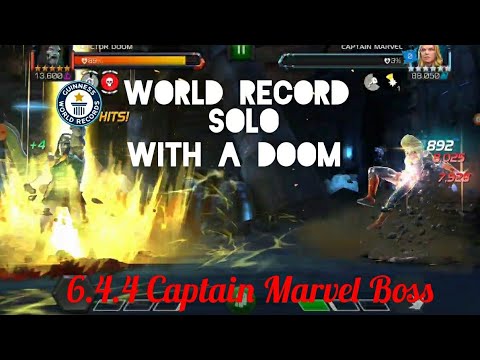 THE FASTEST 6.4.4 CAPTAIN MARVEL BOSS SOLO with Doctor Doom!! 44 secs!!